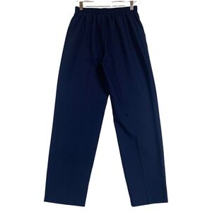 Vintage Mature Women's Navy Blue Elastic Waist Pull On Pants Size‎ 8